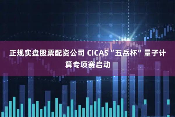 正规实盘股票配资公司 CICAS“五岳杯”量子计算专项赛启动